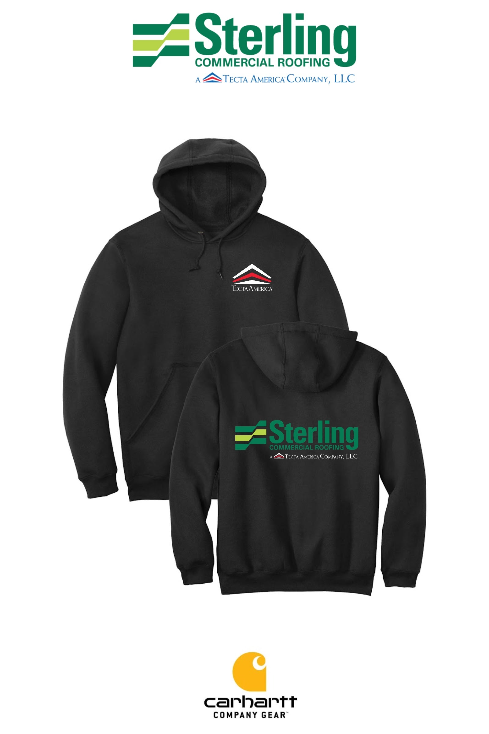 Carhartt® Midweight Hooded Sweatshirt - Sterling, A Tecta American Company LLC