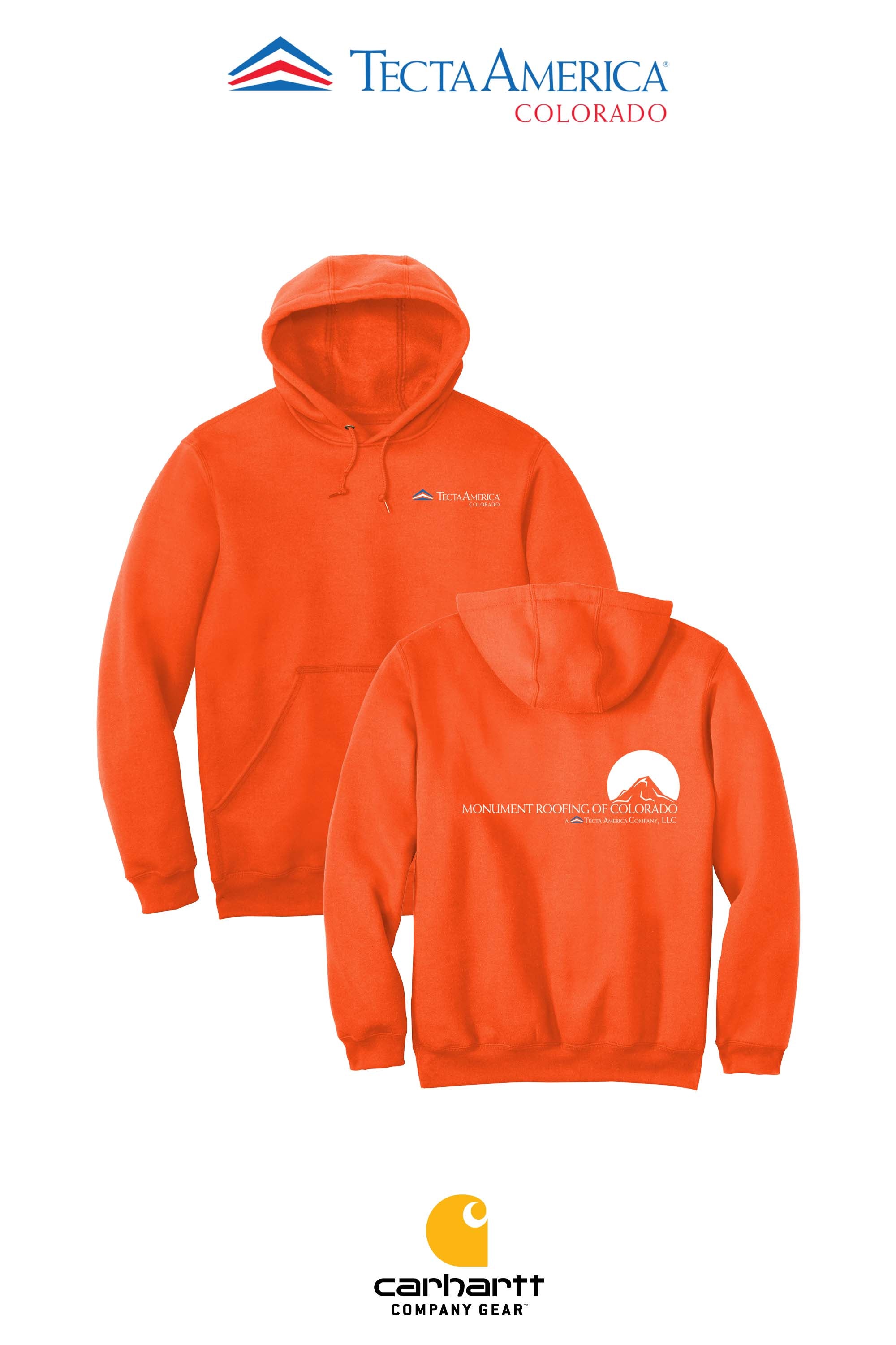 Carhartt® Midweight Hooded Sweatshirt - Monument Roofing of Colorado