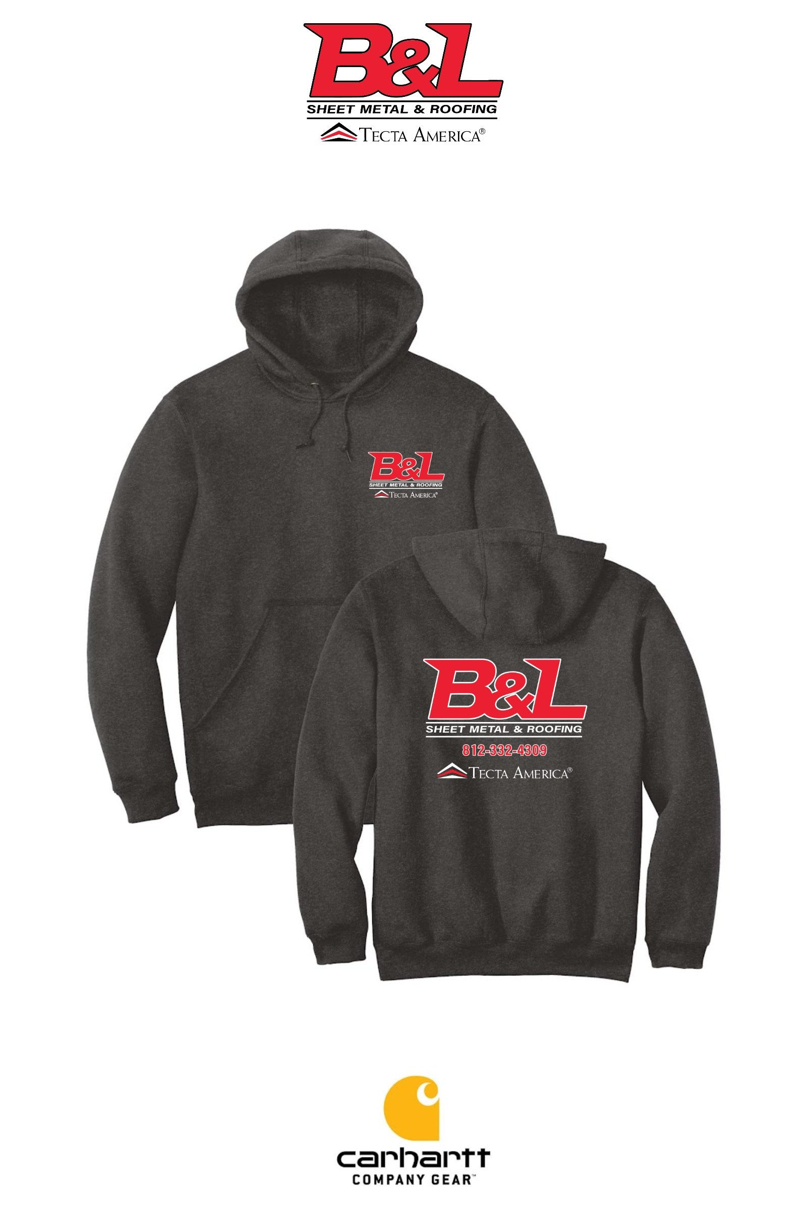 Carhartt® Midweight Hooded Sweatshirt - B&L Sheet Metal & Roofing
