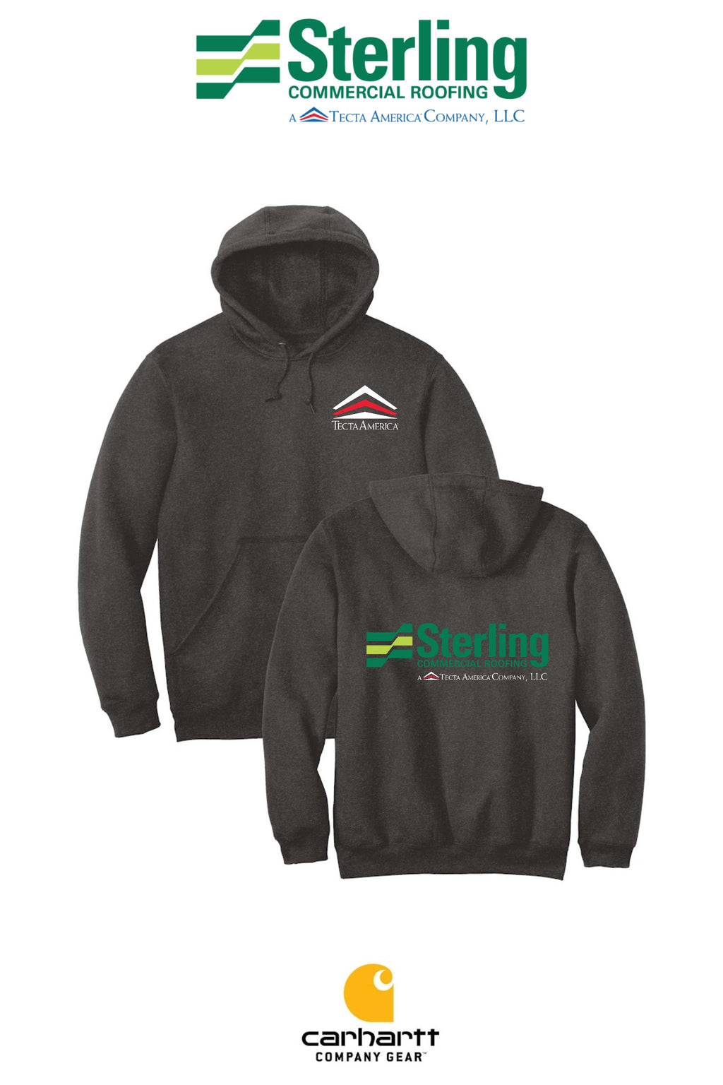 Carhartt® Midweight Hooded Sweatshirt - Sterling, A Tecta American Company LLC
