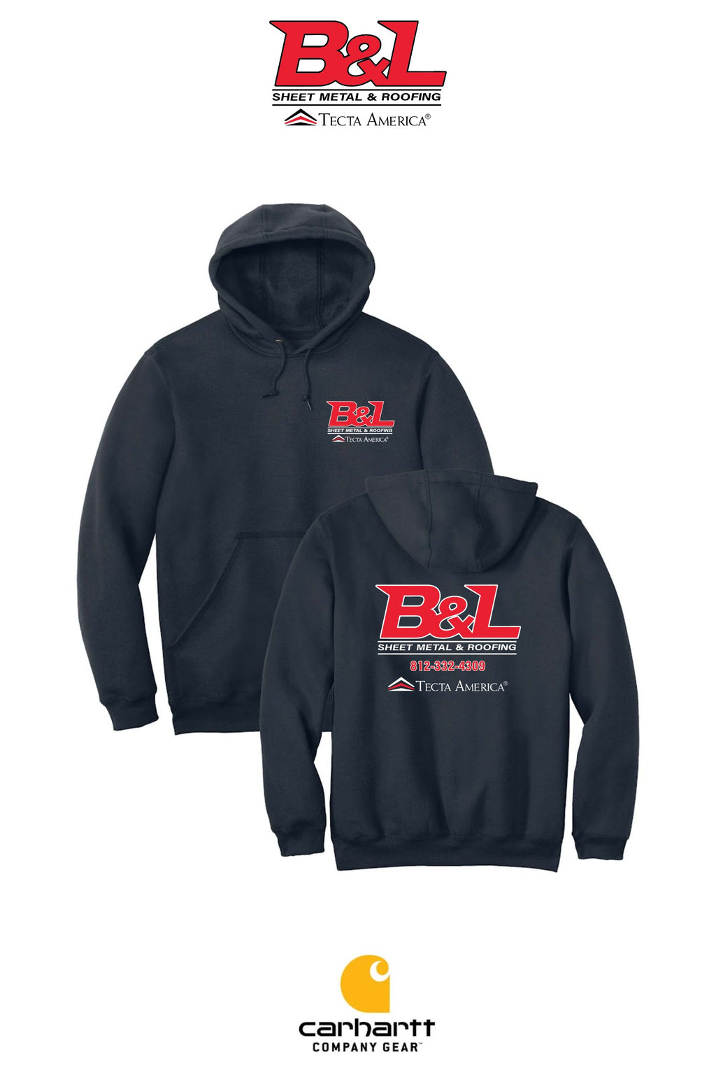 Carhartt® Midweight Hooded Sweatshirt - B&L Sheet Metal & Roofing