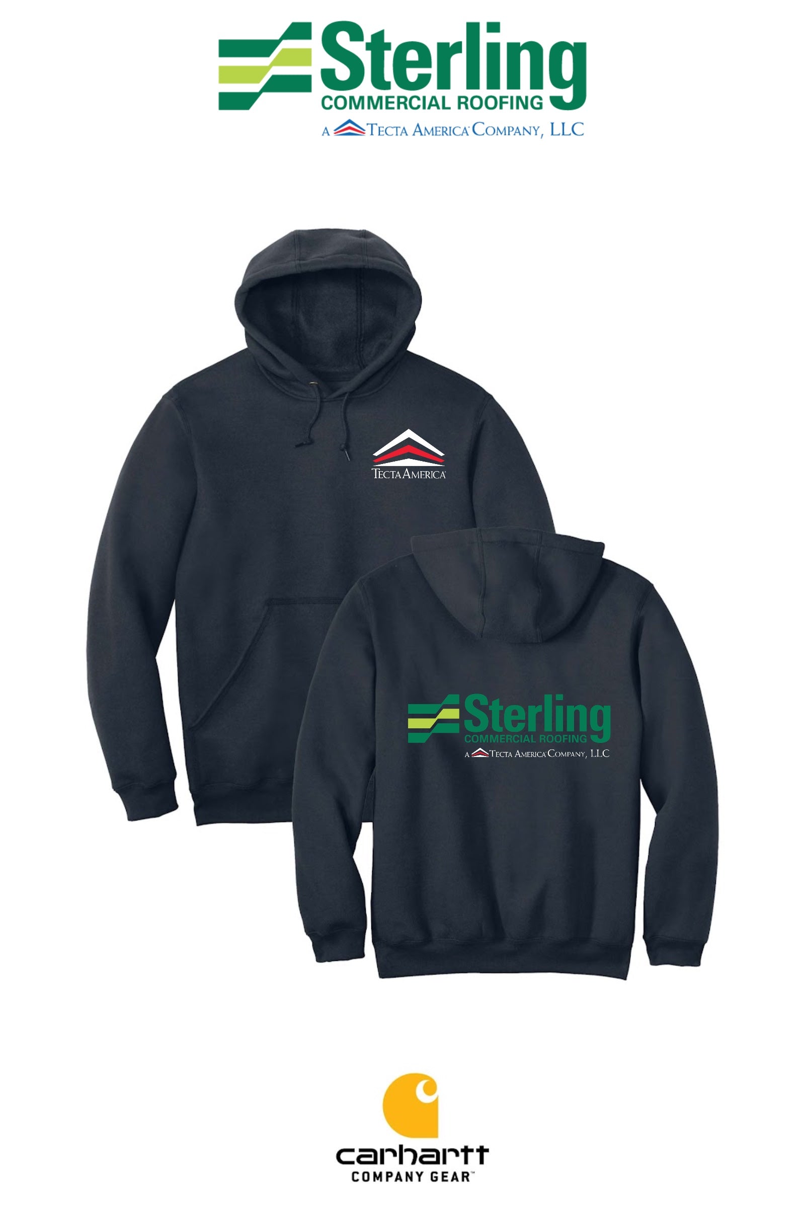 Carhartt® Midweight Hooded Sweatshirt - Sterling, A Tecta American Company LLC