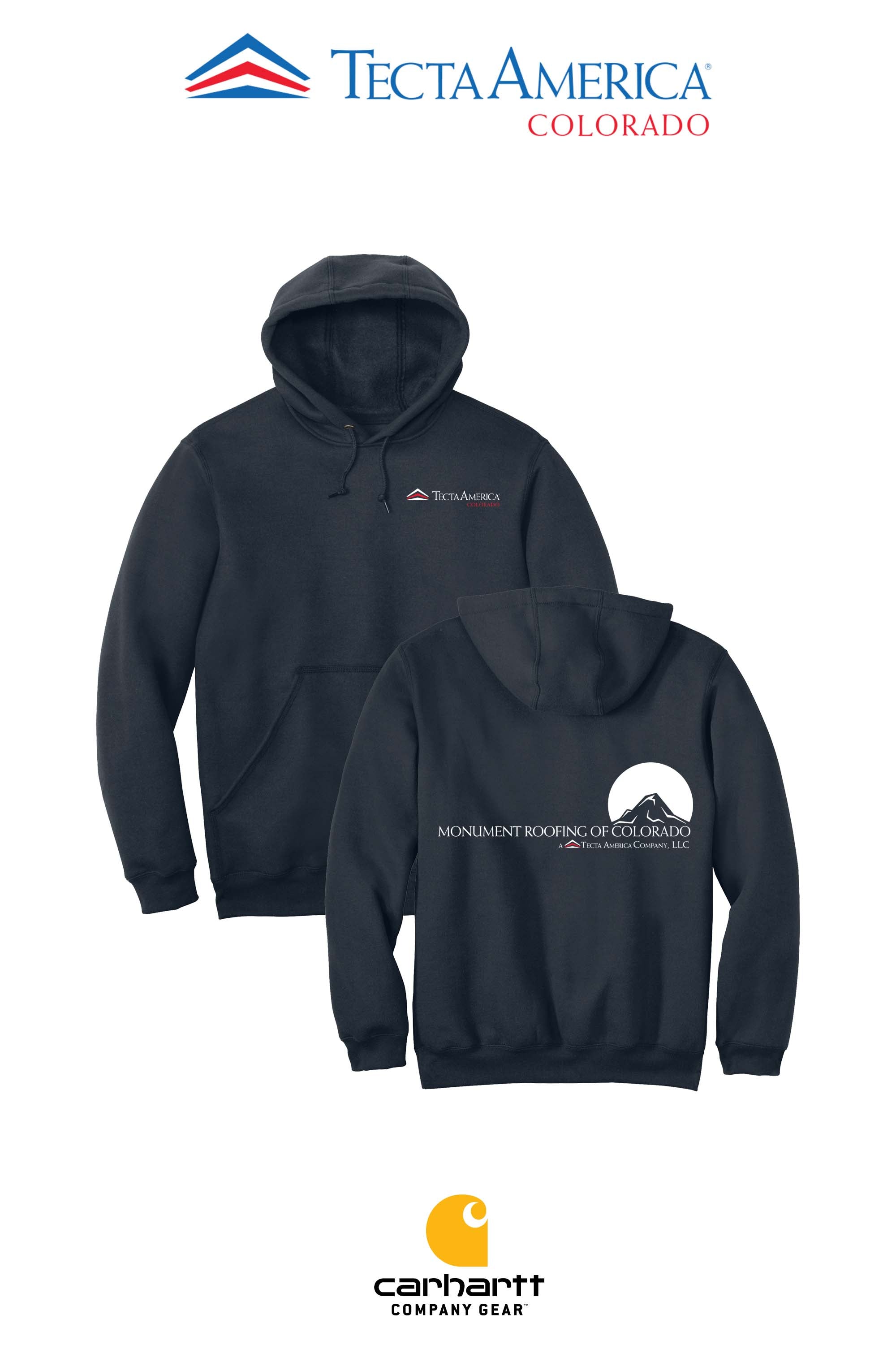 Carhartt® Midweight Hooded Sweatshirt - Monument Roofing of Colorado
