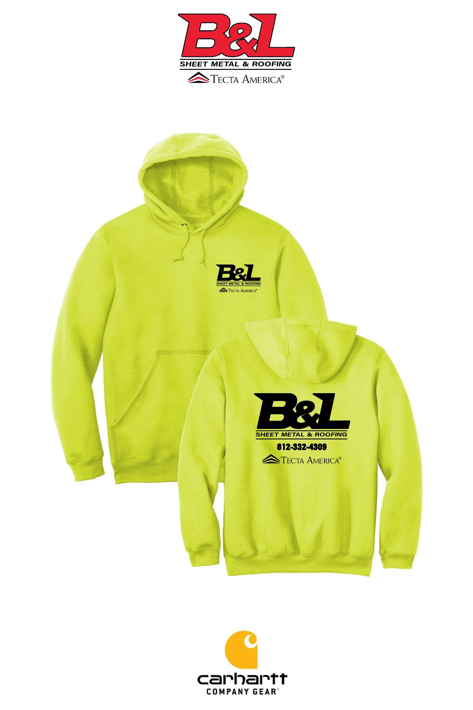 Carhartt® Midweight Hooded Sweatshirt - B&L Sheet Metal & Roofing
