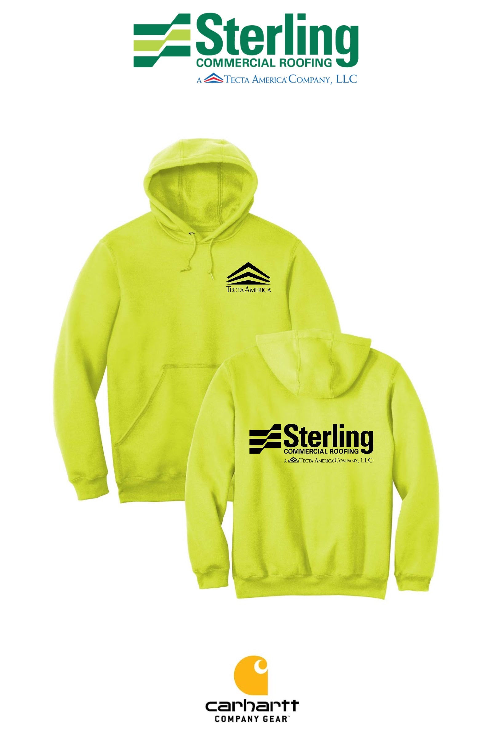 Carhartt® Midweight Hooded Sweatshirt - Sterling, A Tecta American Company LLC