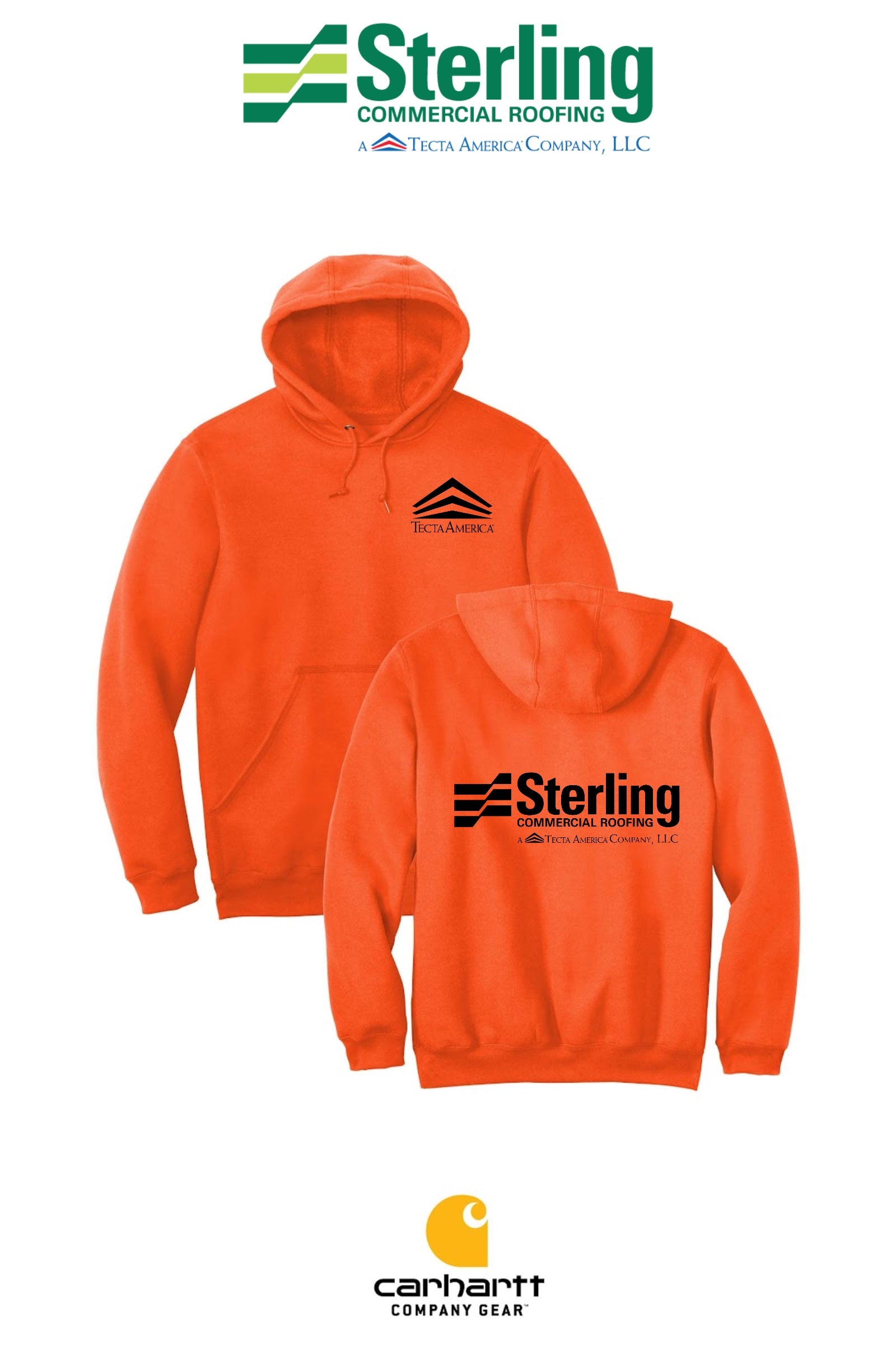 Carhartt® Midweight Hooded Sweatshirt - Sterling, A Tecta American Company LLC