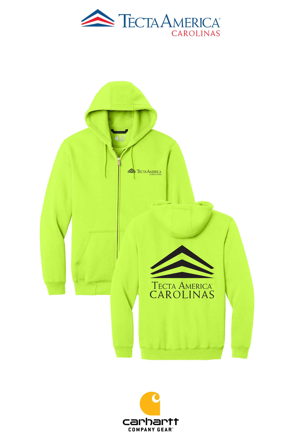 Carhartt® Midweight Hooded Zip-Front Sweatshirt - Tecta America Carolinas LLC