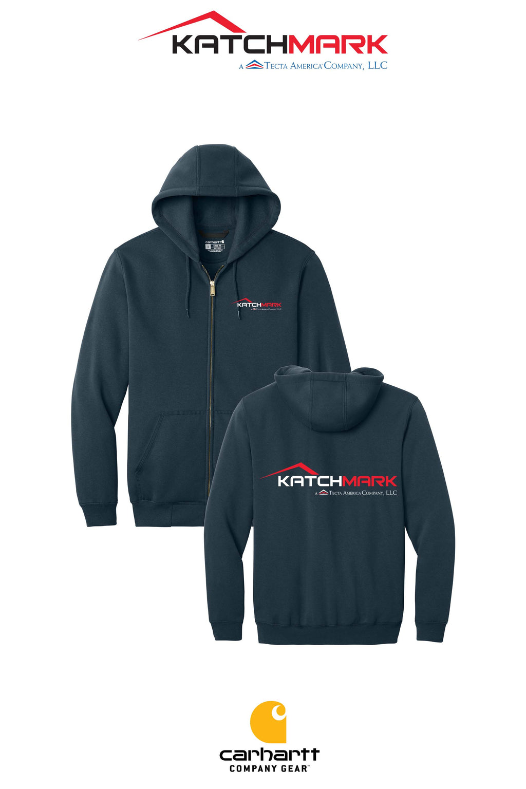 Carhartt® Midweight Hooded Zip-Front Sweatshirt - Katchmark, A Tecta American Company LLC