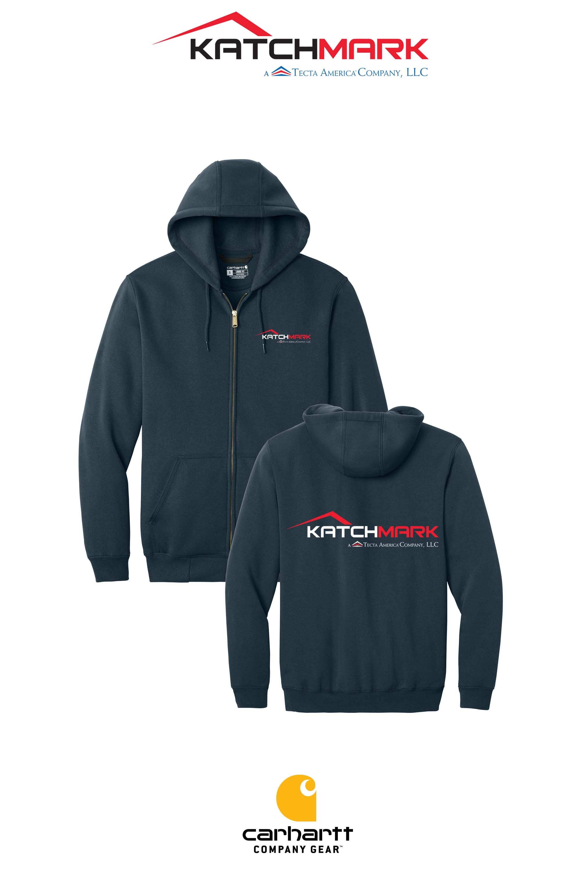 Carhartt® Midweight Hooded Zip-Front Sweatshirt - Katchmark, A Tecta American Company LLC