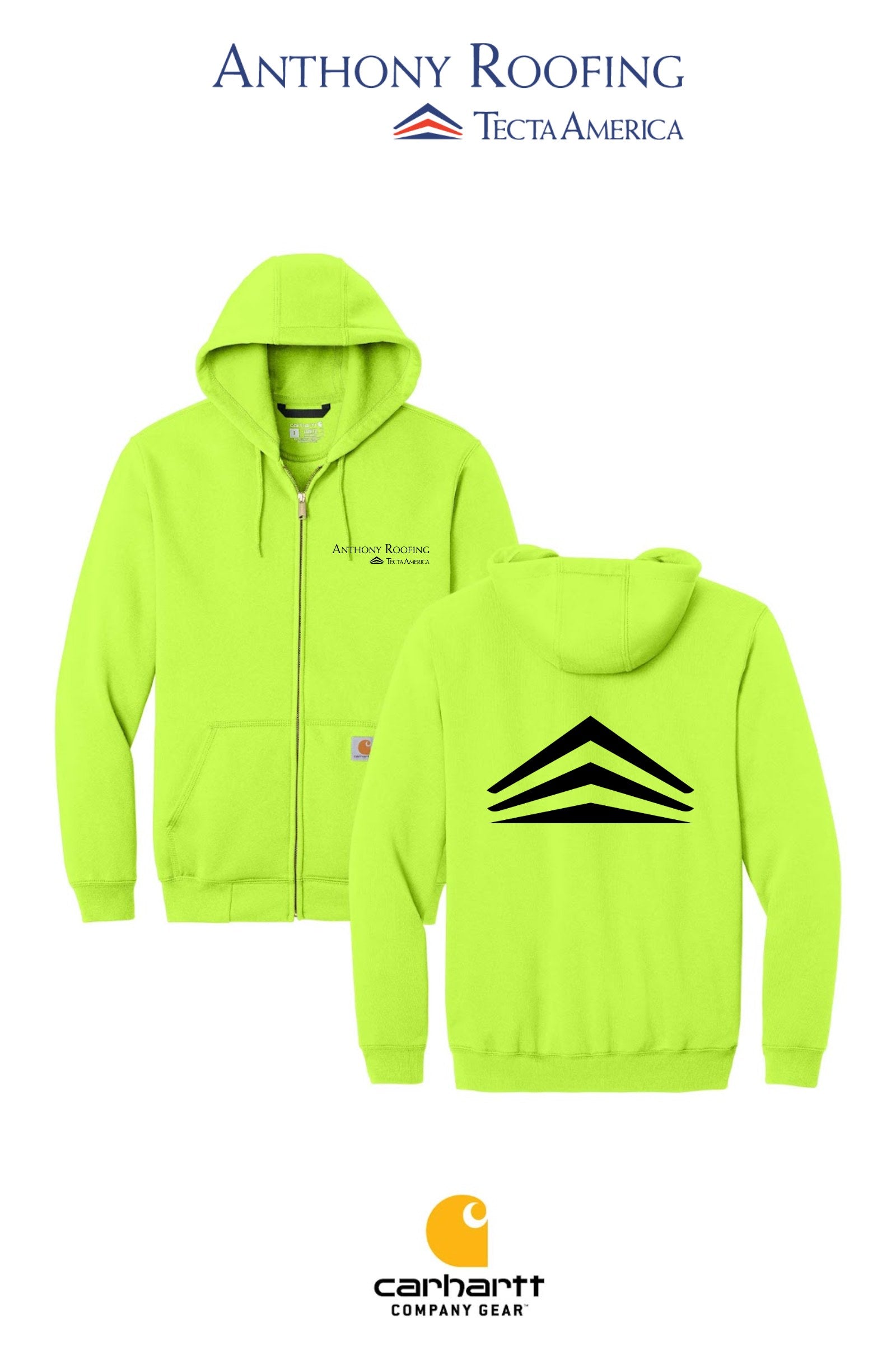 Carhartt® Midweight Hooded Zip-Front Sweatshirt - Anthony Roofing