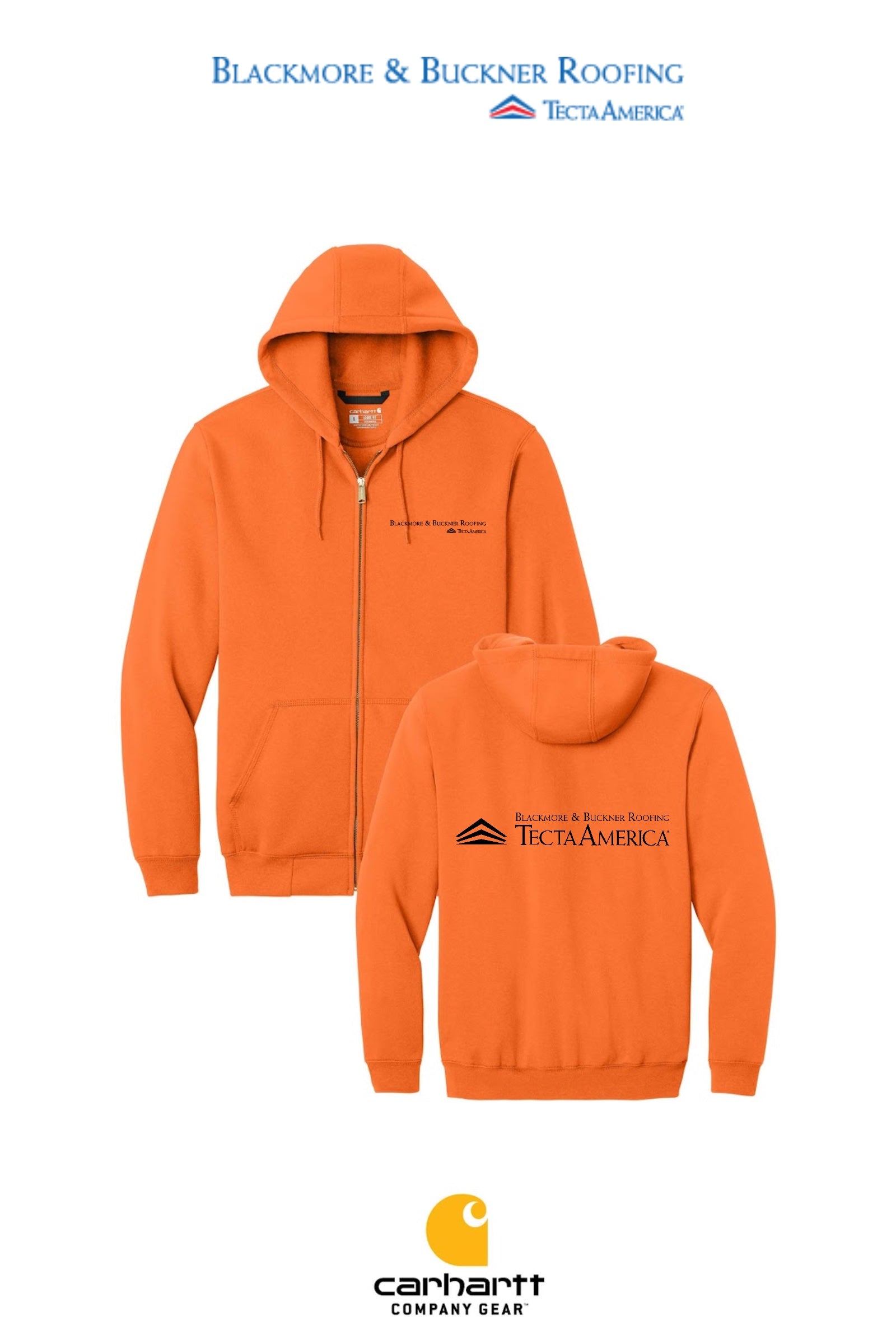 Carhartt® Midweight Hooded Zip-Front Sweatshirt - Blackmore & Buckner