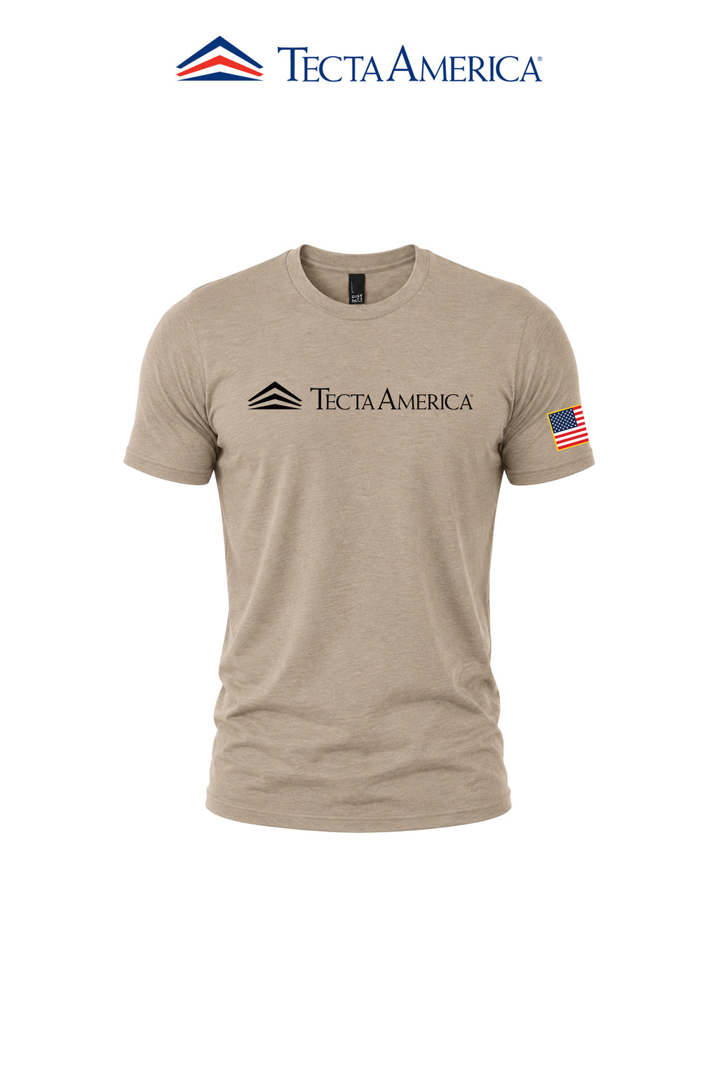 District® Perfect Tri® Tee "Tecta America" with Flag on Sleeve