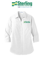 Port Authority® Women's 3/4-Sleeve Carefree Poplin Shirt - Sterling, A Tecta American Company LLC