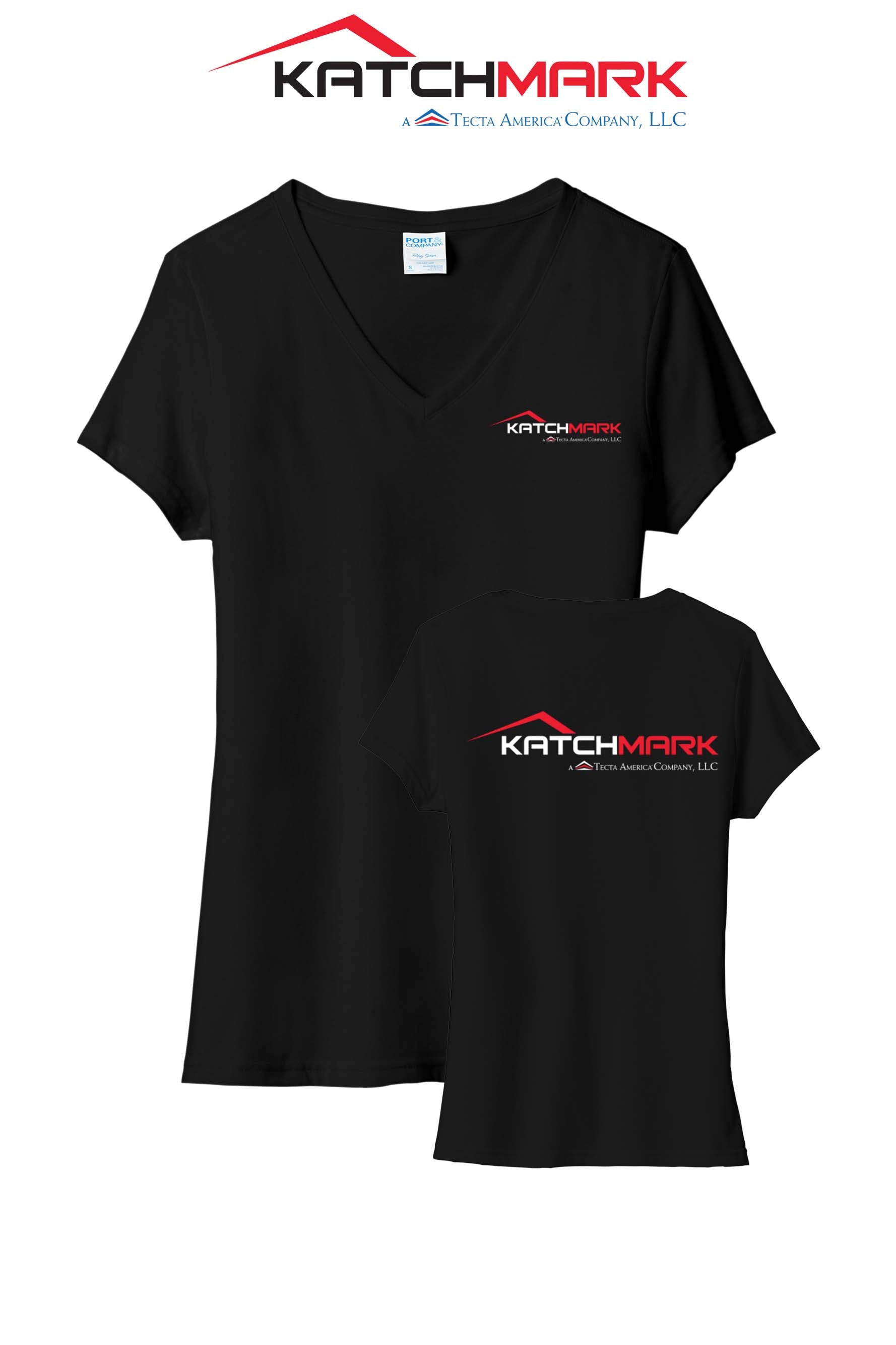 Port & Co™ Women's Tri-Blend V-Neck Tee - Katchmark, A Tecta American Company LLC