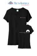 Port & Co™ Women's Tri-Blend V-Neck Tee - Monument Roofing of Colorado