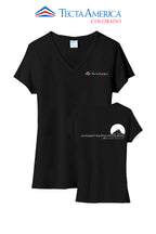 Port & Co™ Women's Tri-Blend V-Neck Tee - Monument Roofing of Colorado
