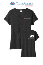 Port & Co™ Women's Tri-Blend V-Neck Tee - Monument Roofing of Colorado