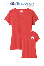 Port & Co™ Women's Tri-Blend V-Neck Tee - Monument Roofing of Colorado