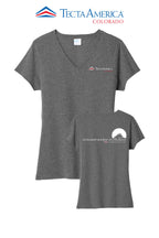 Port & Co™ Women's Tri-Blend V-Neck Tee - Monument Roofing of Colorado