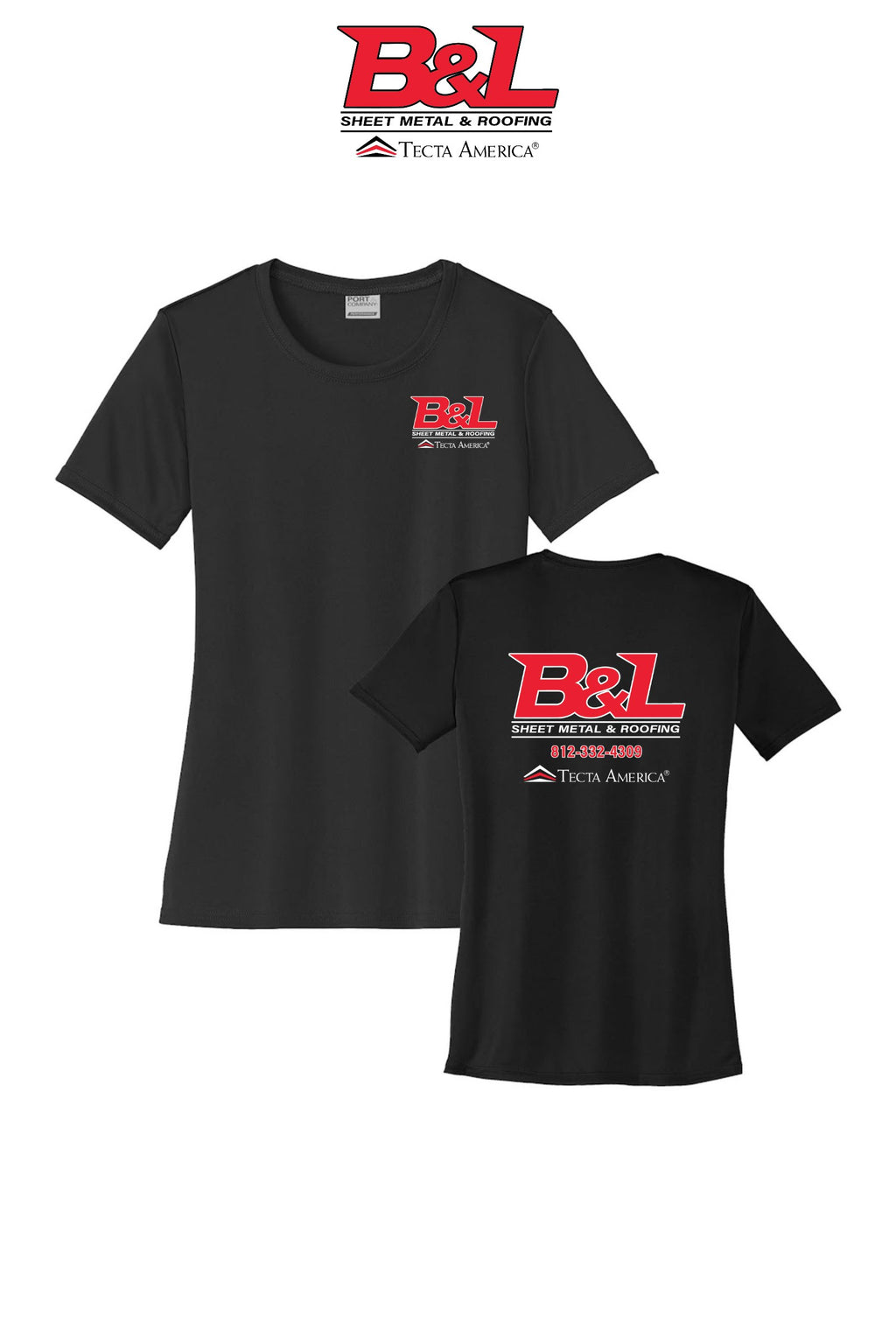 Port & Co™ Women's Performance  UPF50 Tee - B&L Sheet Metal & Roofing