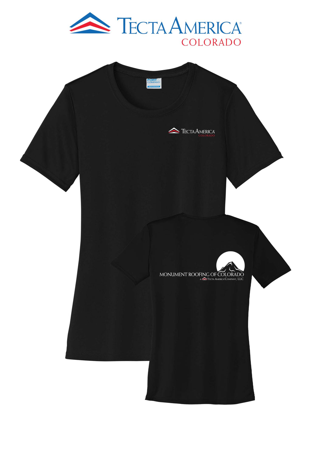 Port & Co™ Women's Performance  UPF50 Tee - Monument Roofing of Colorado