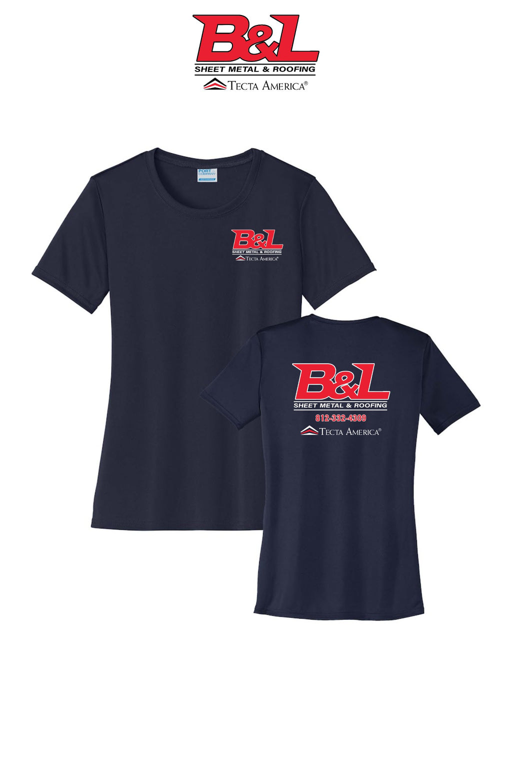 Port & Co™ Women's Performance  UPF50 Tee - B&L Sheet Metal & Roofing