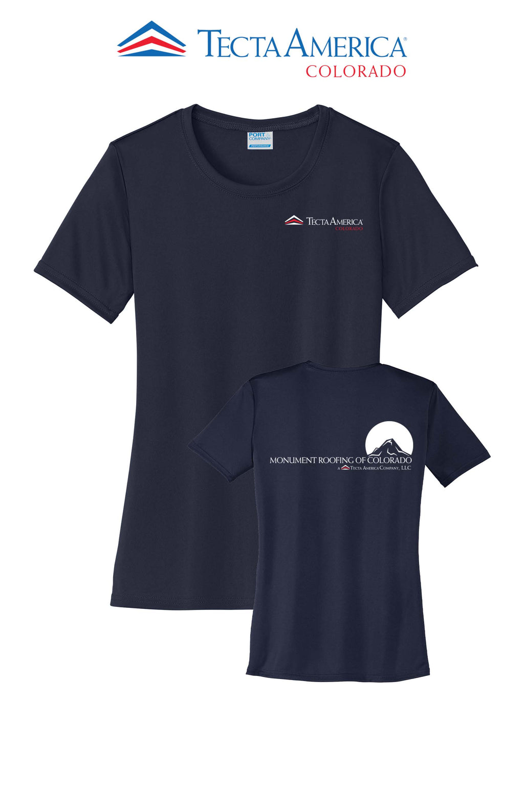 Port & Co™ Women's Performance  UPF50 Tee - Monument Roofing of Colorado