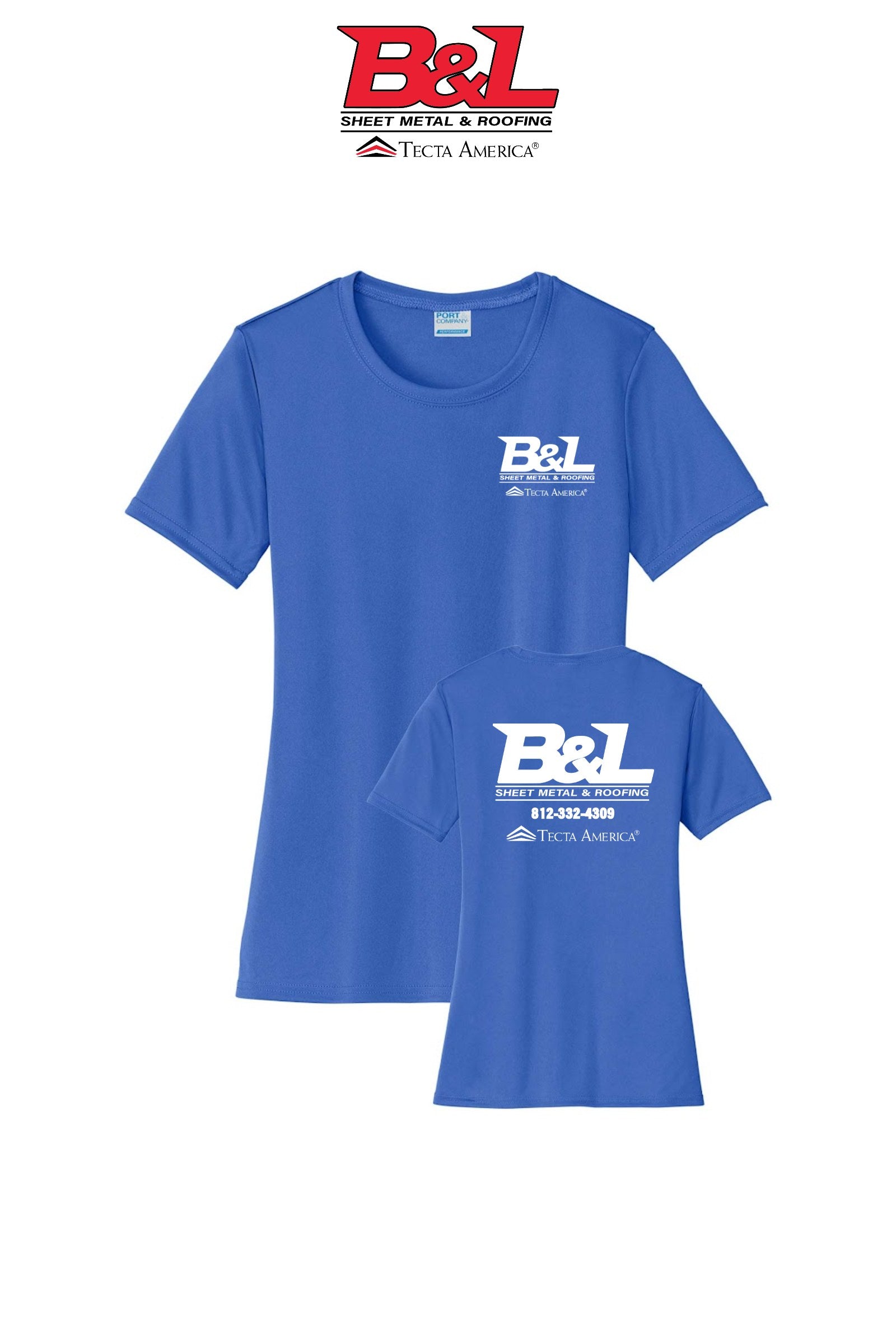 Port & Co™ Women's Performance  UPF50 Tee - B&L Sheet Metal & Roofing