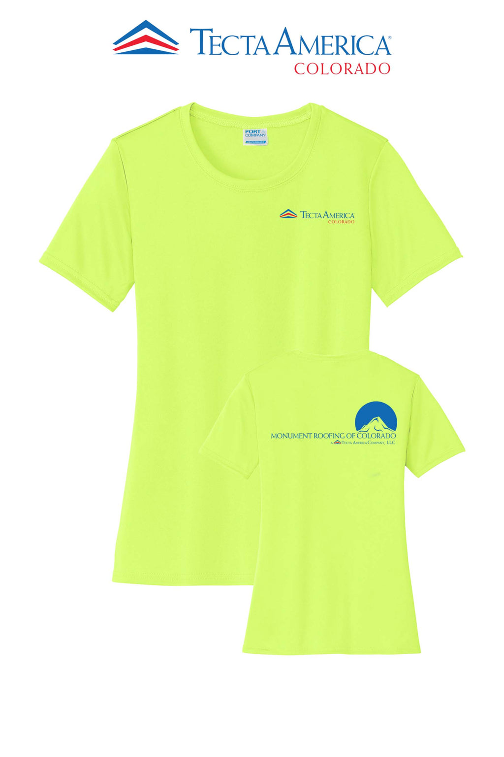 Port & Co™ Women's Performance  UPF50 Tee - Monument Roofing of Colorado