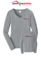 Port & Co™ Women's Long Sleeve Fan Favorite™ V-Neck Tee - Katchmark, A Tecta American Company LLC