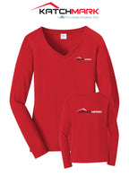 Port & Co™ Women's Long Sleeve Fan Favorite™ V-Neck Tee - Katchmark, A Tecta American Company LLC