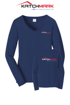 Port & Co™ Women's Long Sleeve Fan Favorite™ V-Neck Tee - Katchmark, A Tecta American Company LLC