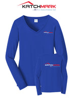 Port & Co™ Women's Long Sleeve Fan Favorite™ V-Neck Tee - Katchmark, A Tecta American Company LLC