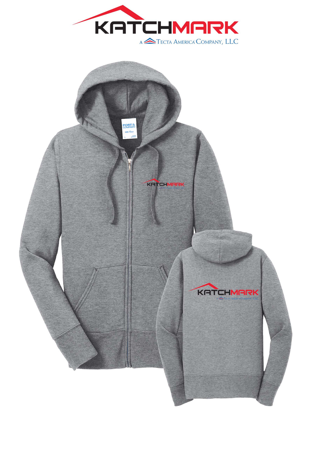 Port & Co™ Women's Core Fleece Full-Zip Hooded Sweatshirt - Katchmark, A Tecta American Company LLC