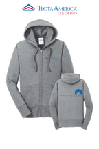 Port & Co™ Women's Core Fleece Full-Zip Hooded Sweatshirt - Monument Roofing of Colorado