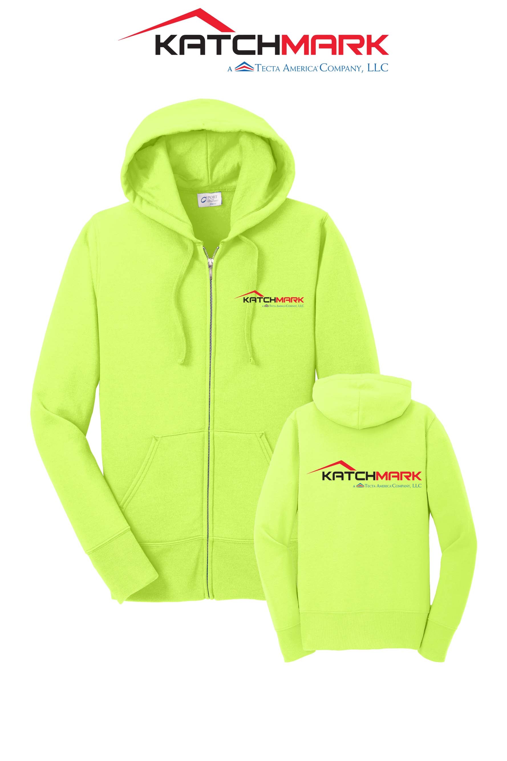 Port & Co™ Women's Core Fleece Full-Zip Hooded Sweatshirt - Katchmark, A Tecta American Company LLC