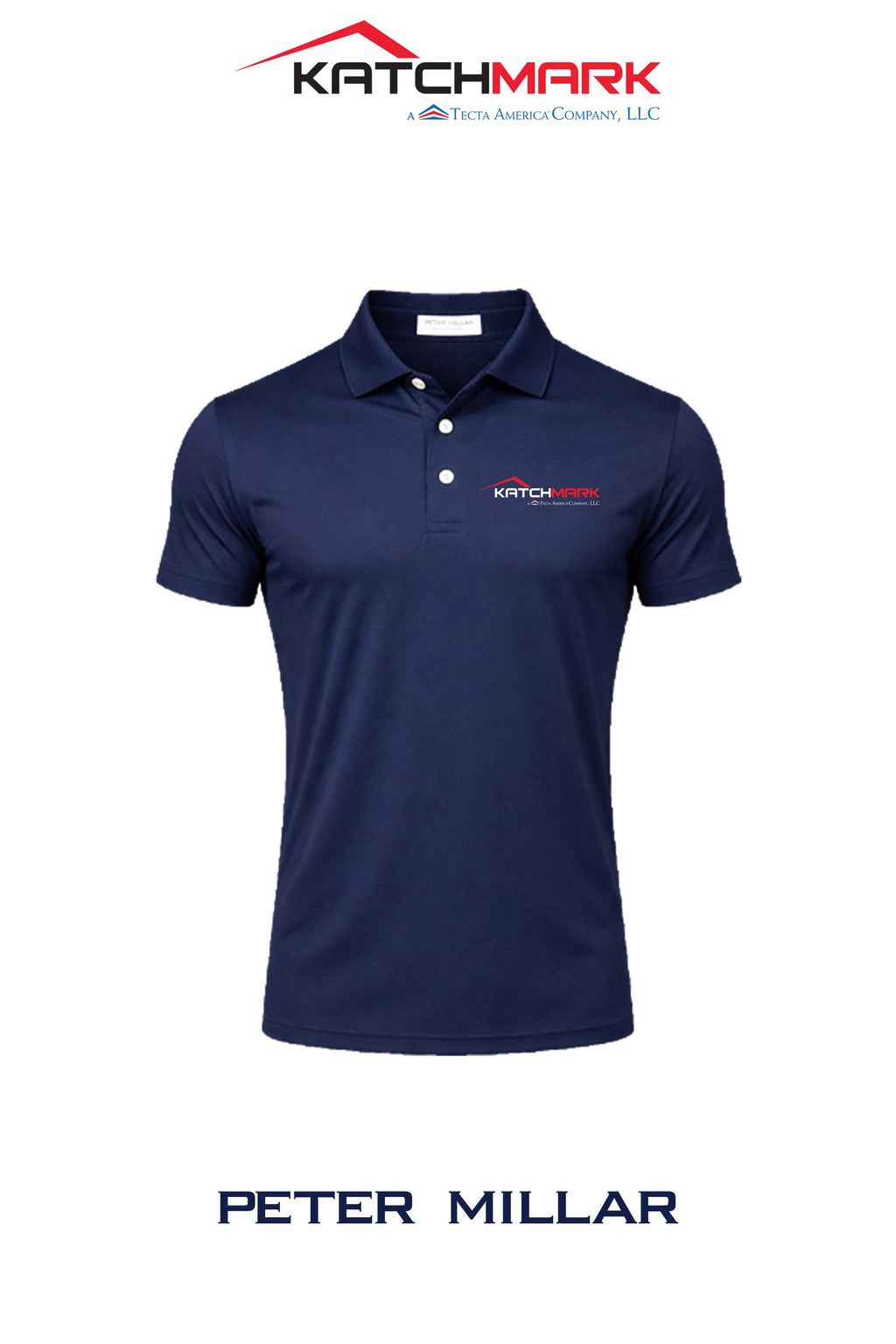 Peter Millar Mens Solid Performance Polo - Self Collar - Katchmark, A Tecta American Company LLC