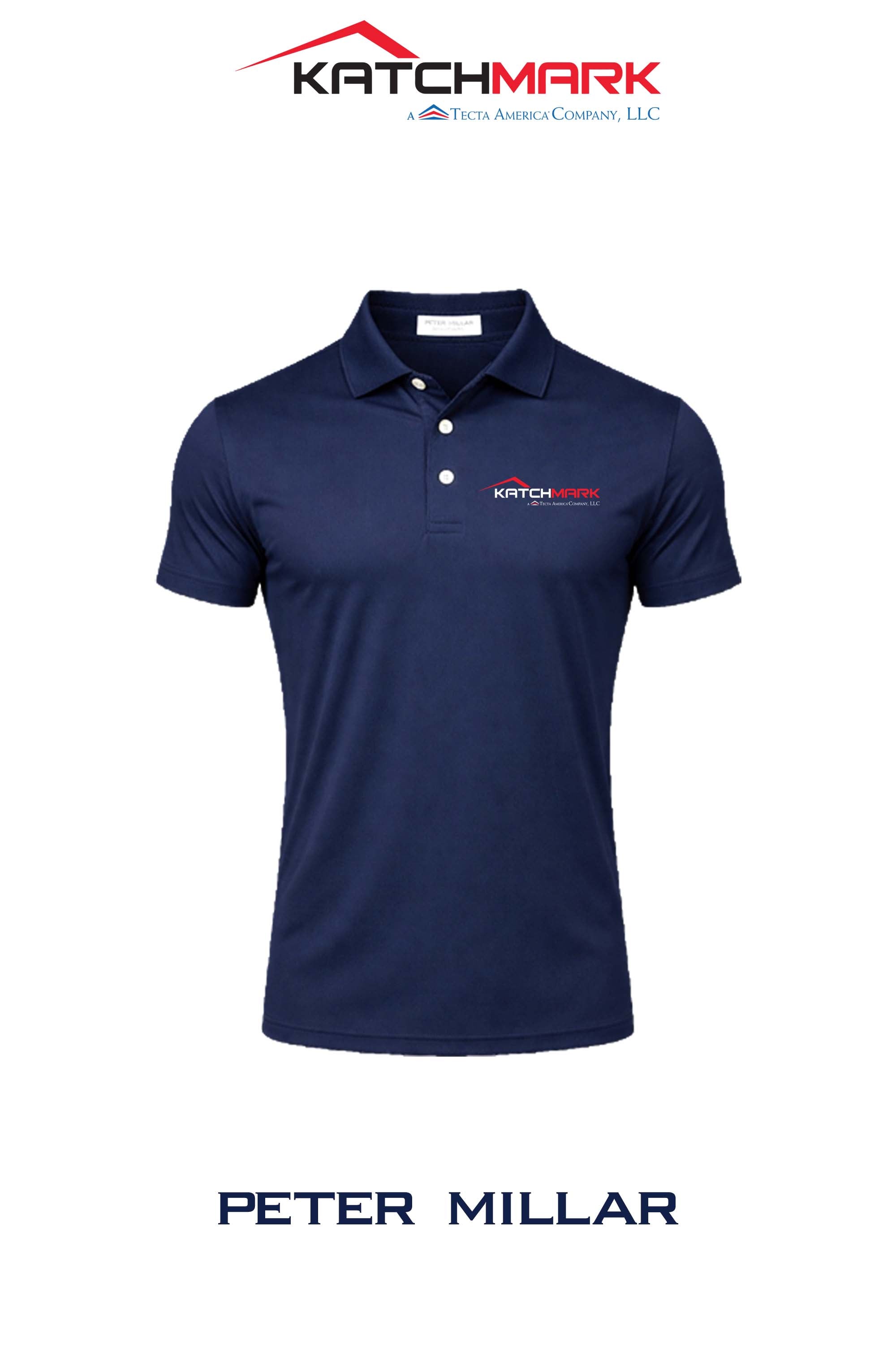 Peter Millar Mens Solid Performance Polo - Self Collar - Katchmark, A Tecta American Company LLC
