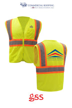 Standard Class 2 Two Tone Mesh Zipper Safety Vest - Commercial Roofing