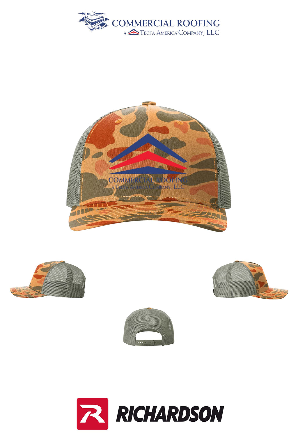 Richardson 112PFP Printed Five-Panel Trucker - Commercial Roofing