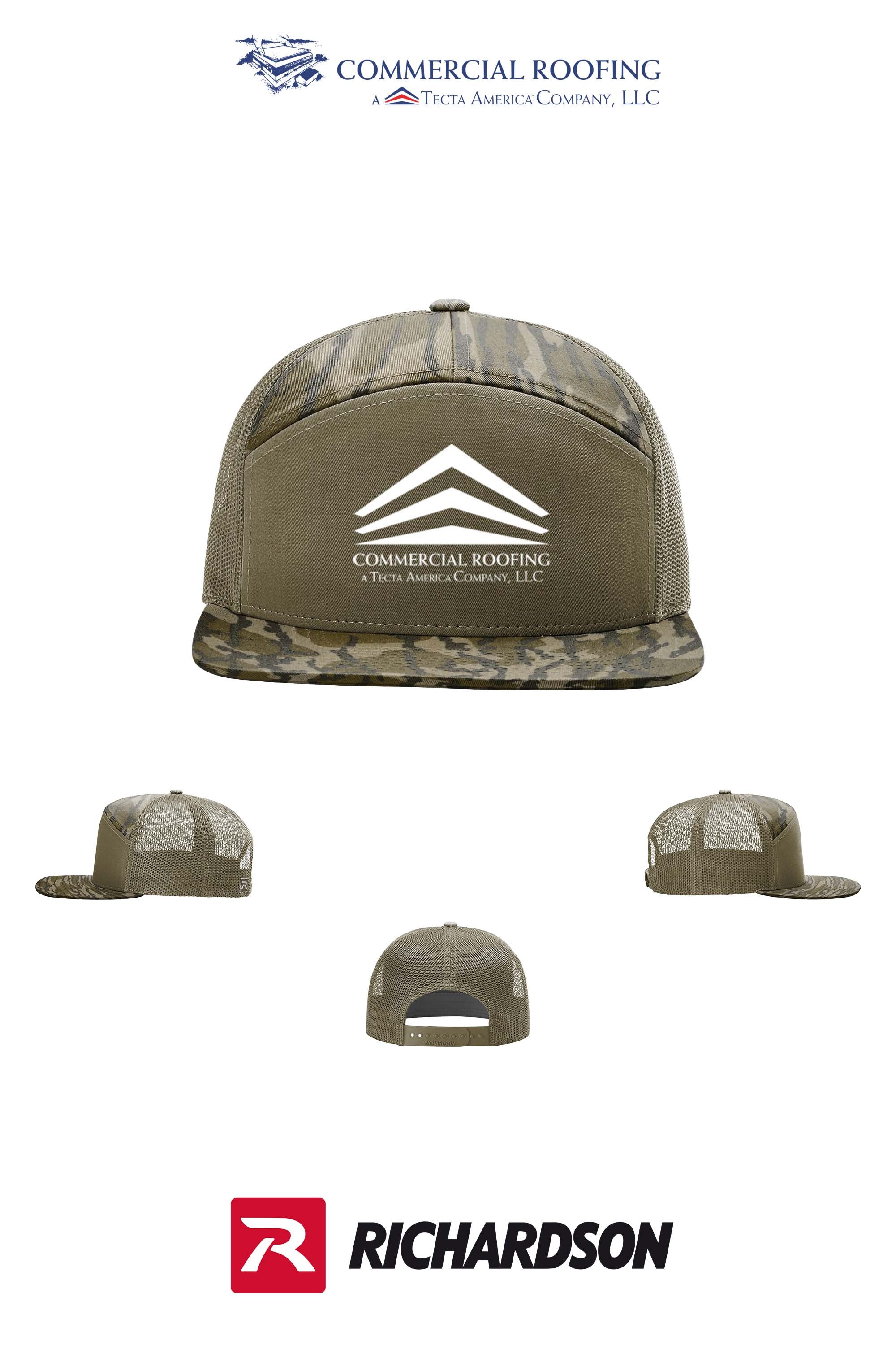 Richardson 168P Printed Seven-Panel Trucker- Commercial Roofing