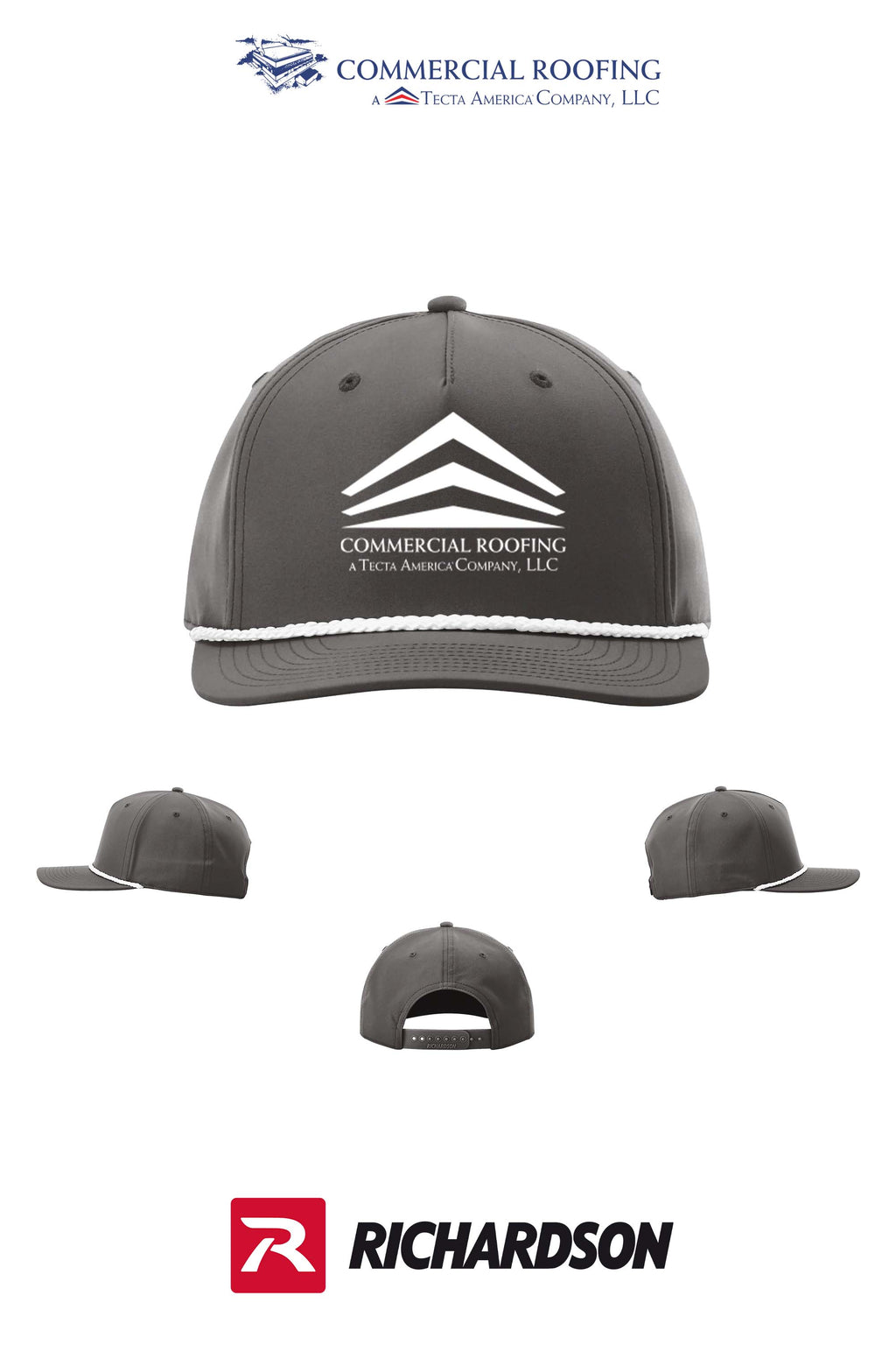 Richardson 258 Five-Panel Classic Rope Cap - Commercial Roofing