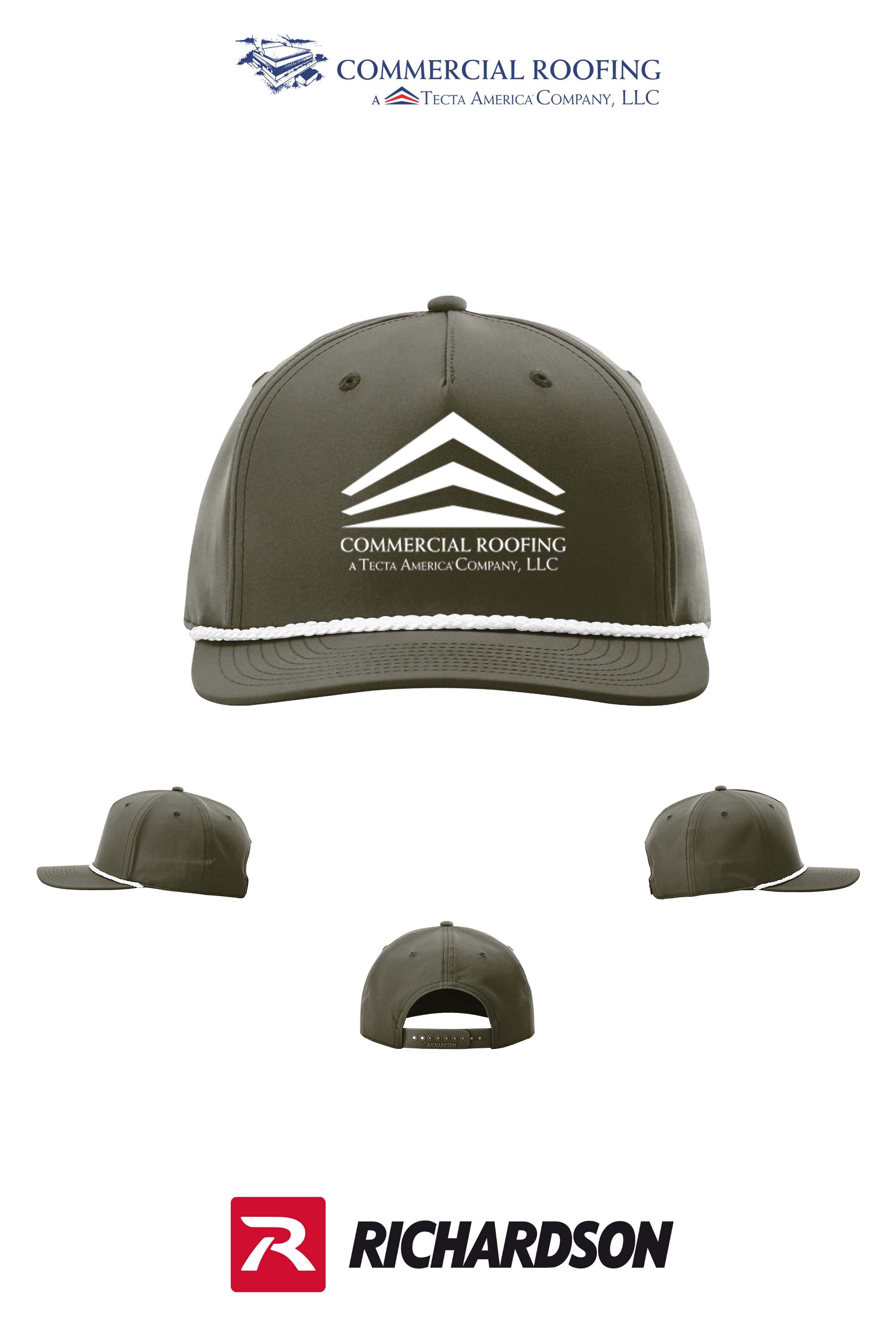 Richardson 258 Five-Panel Classic Rope Cap - Commercial Roofing