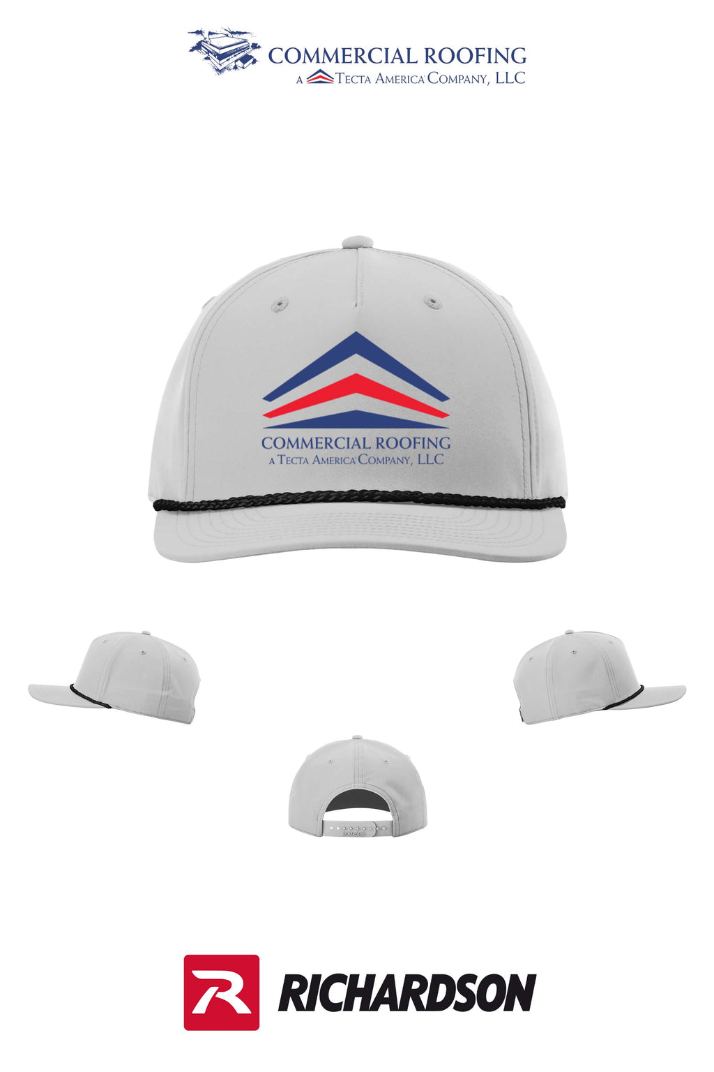 Richardson 258 Five-Panel Classic Rope Cap - Commercial Roofing