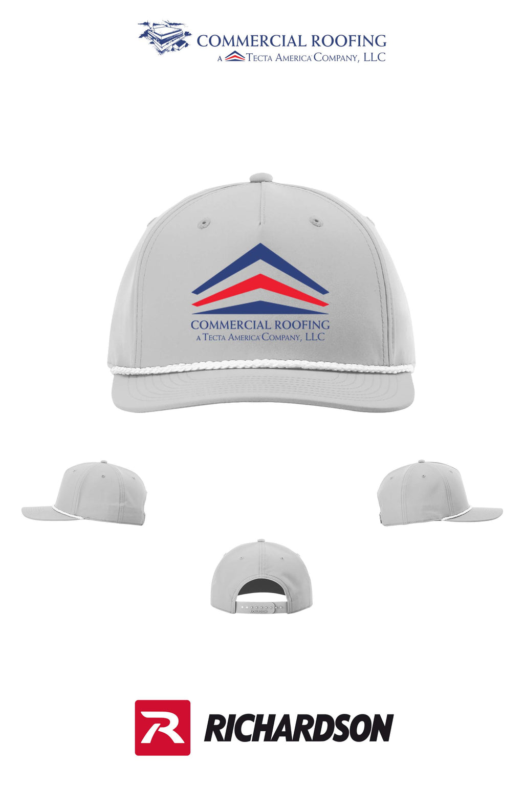 Richardson 258 Five-Panel Classic Rope Cap - Commercial Roofing