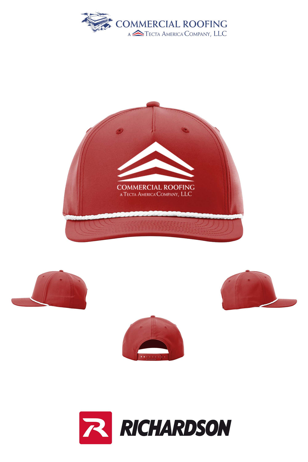 Richardson 258 Five-Panel Classic Rope Cap - Commercial Roofing