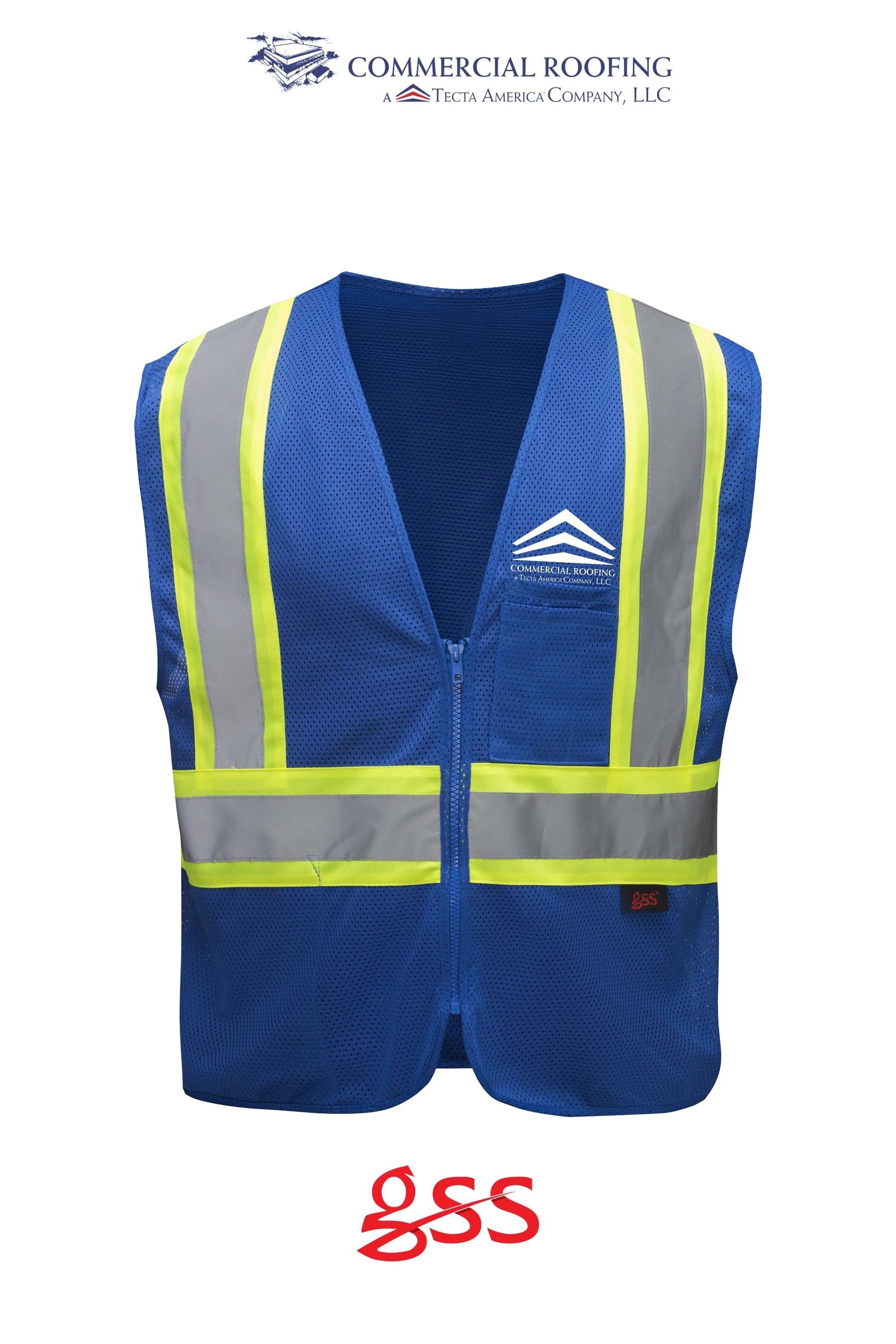 Enhanced Visibility Multi-color Vest - Commercial Roofing