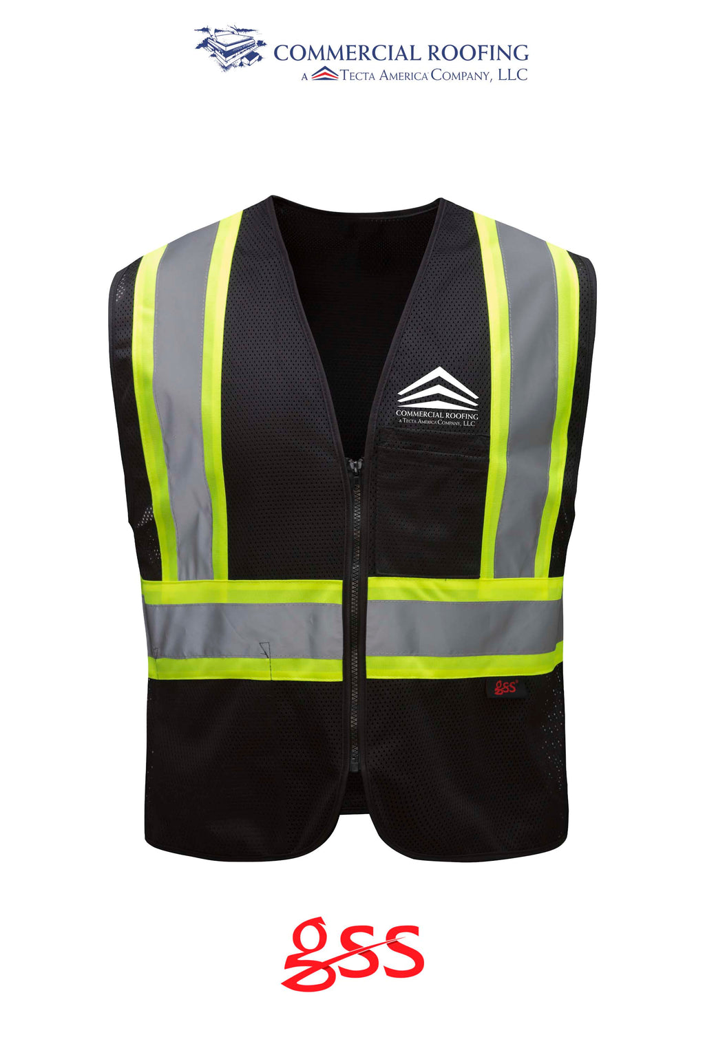 Enhanced Visibility Multi-color Vest - Commercial Roofing