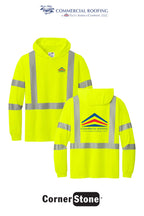 CornerStone® ANSI 107 Class 3 Long Sleeve Segmented Tape Hooded Tee - Commercial Roofing