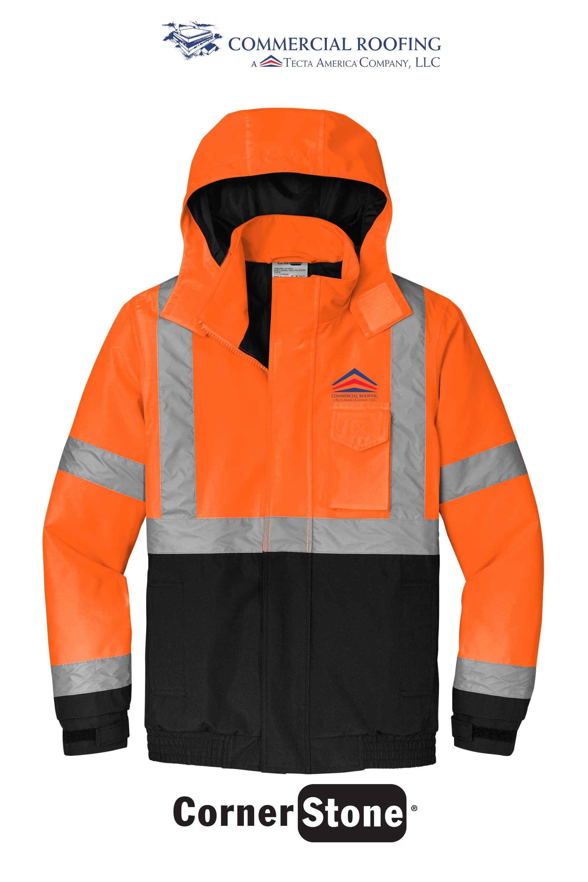 CornerStone® ANSI 107 Class 3 Economy Waterproof Insulated Bomber Jacket - Commercial Roofing
